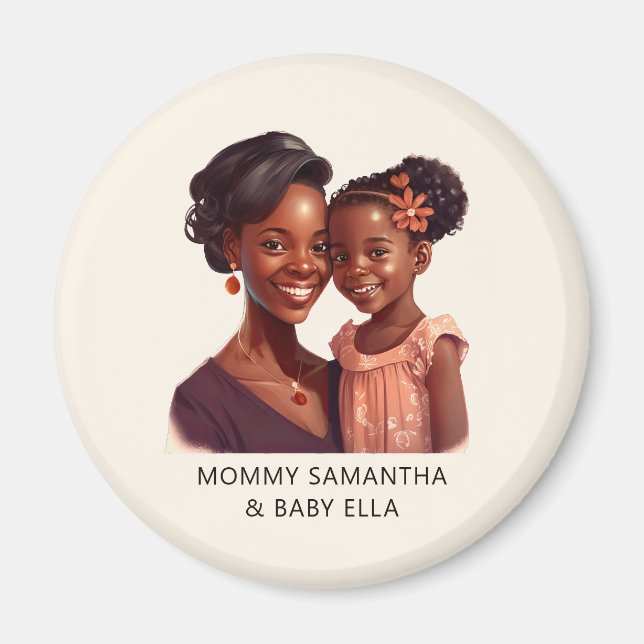 Beautiful Black Mom and Daughter (19) Magnet (Front)