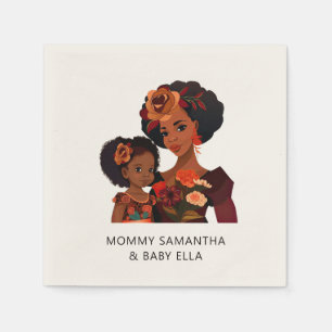 Beautiful Black Mom and Daughter (20) Napkin