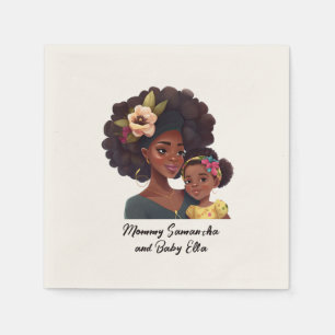 Beautiful Black Mom and Daughter (21) Napkin
