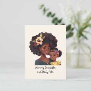 Beautiful Black Mom and Daughter (21) Postcard