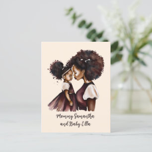 Beautiful Black Mom and Daughter (24) Postcard