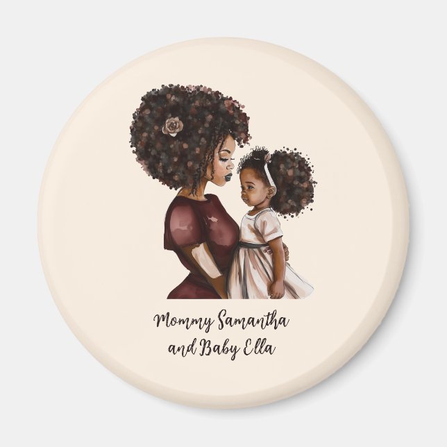 Beautiful Black Mom and Daughter (26) Magnet (Front)