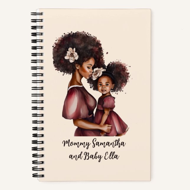 Beautiful Black Mom and Daughter (27) Notebook (Front)