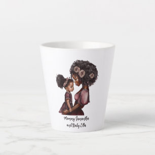Beautiful Black Mom and Daughter (28) Latte Mug