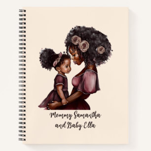 Beautiful Black Mom and Daughter (28) Notebook