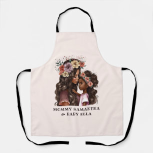 Beautiful Black Mom and Daughter (2) Apron