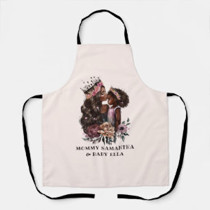 Beautiful Black Mom and Daughter (3) Apron