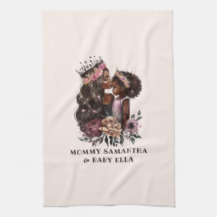 Beautiful Black Mom and Daughter (3) Kitchen Towel