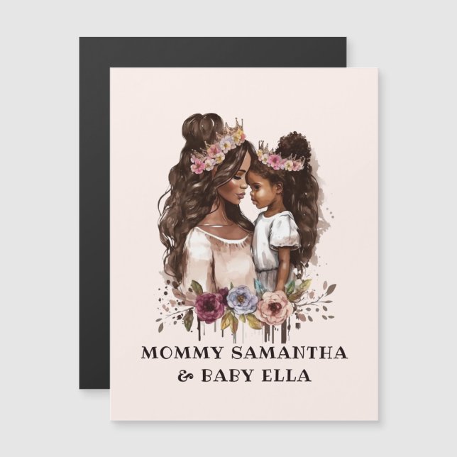 Beautiful Black Mom and Daughter (5) (Front/Back)