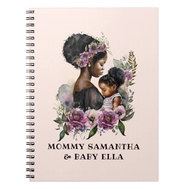 Beautiful Black Mom and Daughter (6) Notebook (Front)