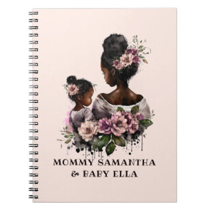 Beautiful Black Mom and Daughter (7) Notebook