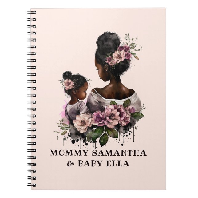 Beautiful Black Mom and Daughter (7) Notebook (Front)