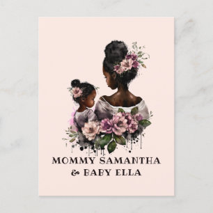 Beautiful Black Mom and Daughter (7) Postcard