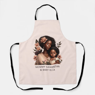 Beautiful Black Mom and Daughter (9) Apron