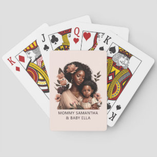 Beautiful Black Mom and Daughter (9) Playing Cards