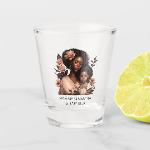 Beautiful Black Mom and Daughter (9) Shot Glass