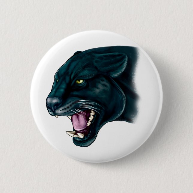 Beautiful Black Panther 2 Inch Round Button (Front)