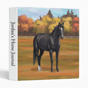 Beautiful Black Quarter Horse Stallion Binder