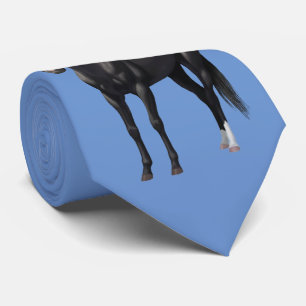 Beautiful Black Quarter Horse Stallion Tie