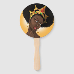 Beautiful Black Queen Hand Fan