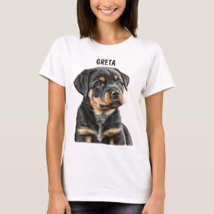 BEAUTIFUL BLACK & TAN ROTTWEILER DOG FACE T-Shirt