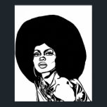 Beautiful Black Woman Afro hair Ink Drawing Poster<br><div class="desc">Beautiful Black Woman Afro hair Ink Drawing</div>