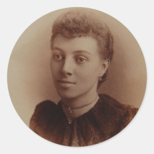 Beautiful Black Woman Antique Photo Classic Round Sticker