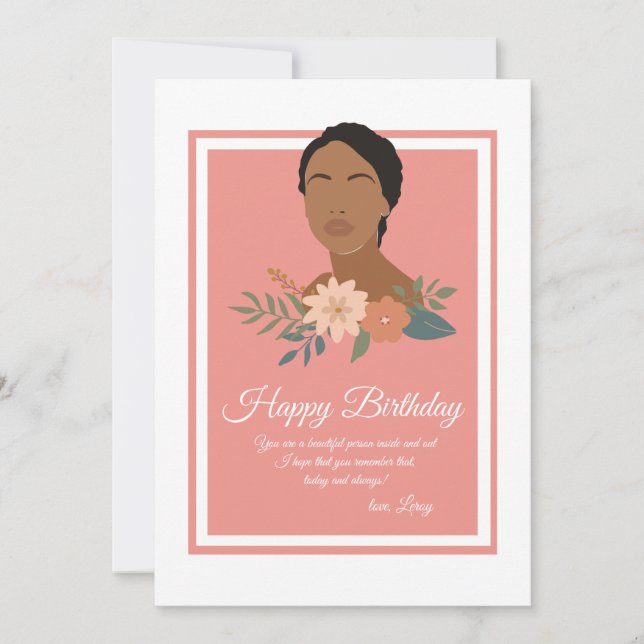 Beautiful Black Woman Card (Front)
