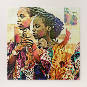 Beautiful Black Woman Digital   Jigsaw Puzzle