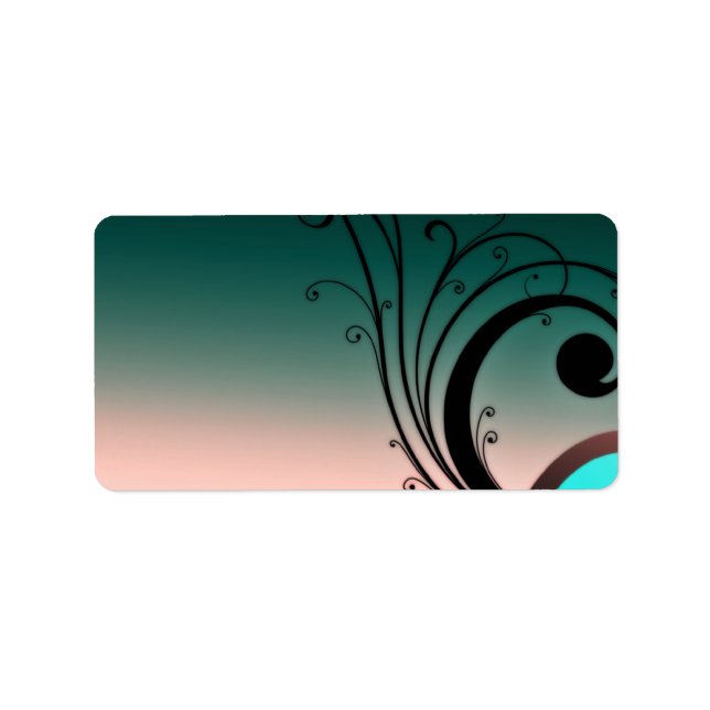 Beautiful blackish swirls label (Front)