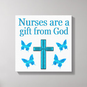 BEAUTIFUL BLESSED NURSE DESIGN CANVAS PRINT