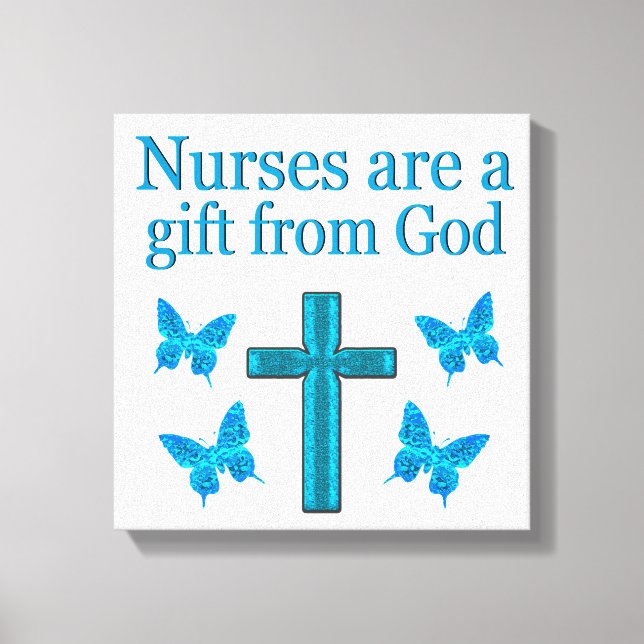 BEAUTIFUL BLESSED NURSE DESIGN CANVAS PRINT (Front)
