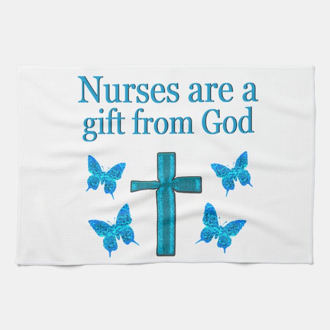 BEAUTIFUL BLESSED NURSE DESIGN KITCHEN TOWEL (Horizontal)