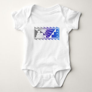 Beautiful Blessings - Grey/Purple/Blue -  Baby Bodysuit