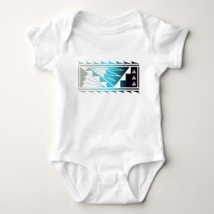 Beautiful Blessings - Grey/teal/Black -  Baby Bodysuit