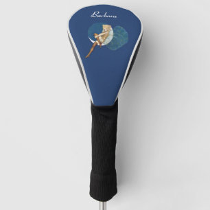 Beautiful Blonde Fairy in silk Stockings on Moon Golf Head Cover