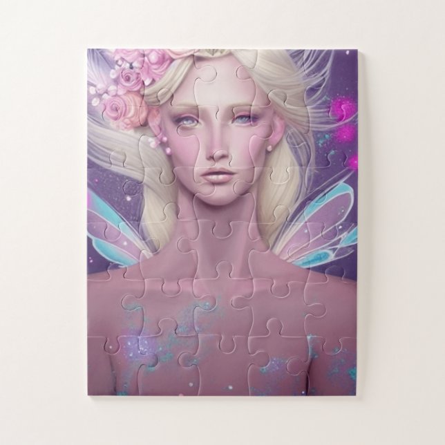 Beautiful Blonde Fairy Woman   Jigsaw Puzzle (Vertical)