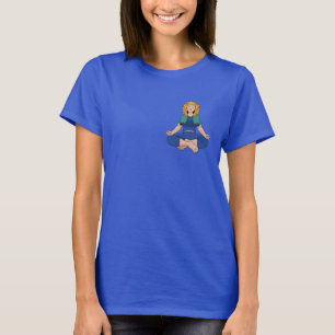 Beautiful Blonde Girl Yoga Pose Lotus Cute Women T-Shirt