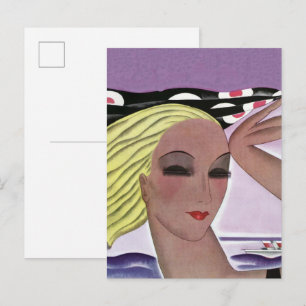 Beautiful Blonde Lady (Personalize) Postcard