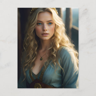 Beautiful Blonde Woman Postcard