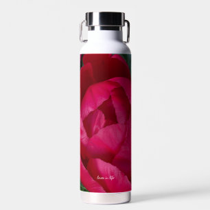 Beautiful Blooming Red Peony  Water Bottle