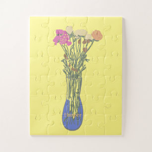 Beautiful Blooms Original Flower Illustration Jigsaw Puzzle