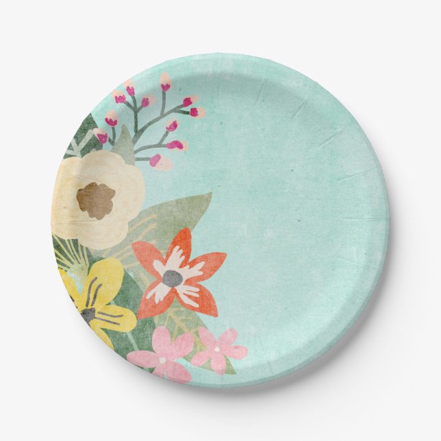 Beautiful Blooms Paper Plates (Front)
