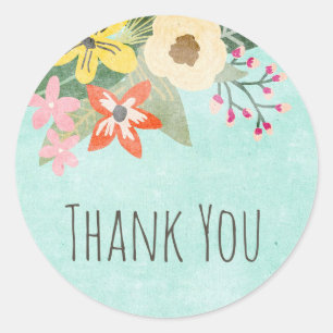 Beautiful Blooms Thank You Stickers