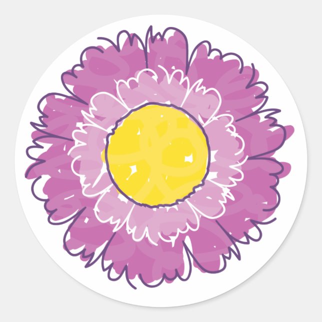 Beautiful Blossom Sticker - Purple (Front)