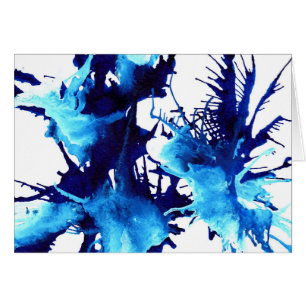 Beautiful Blue Acrylic inks Abstract Art Design