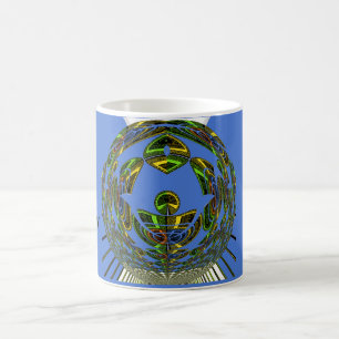 Beautiful Blue African Traditional Ethnic Vector Coffee Mug