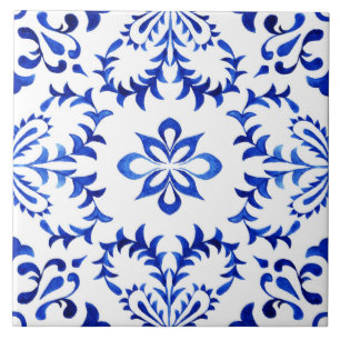 Beautiful Blue and White Azelujo  Ceramic Tile. Tile