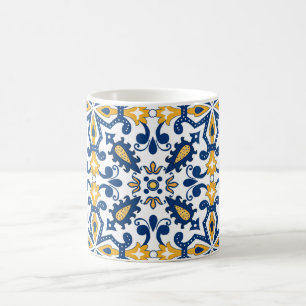 💙💛 Beautiful blue and yellow Azulejos,   Coffee Mug