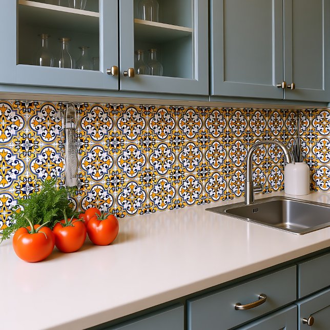 💙💛 Beautiful blue and yellow Azulejos IX, Tile (💙💛 Beautiful blue and yellow Azulejos IX,)